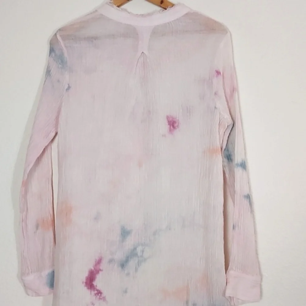 Free People Happiest Morning Button Down Dress Linen Cotton Medium